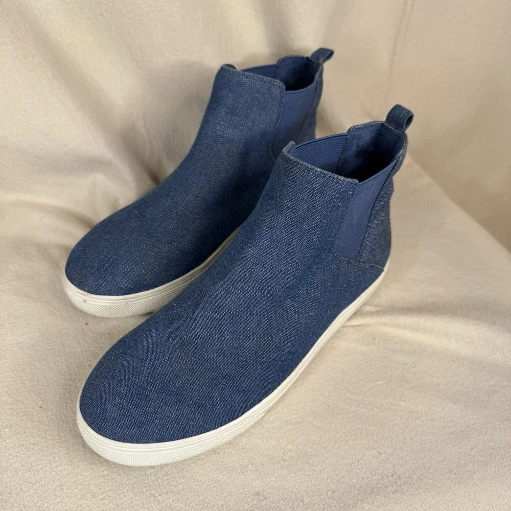 Blondo‎ Women's 8.5  Waterproof Denim Booties B3449